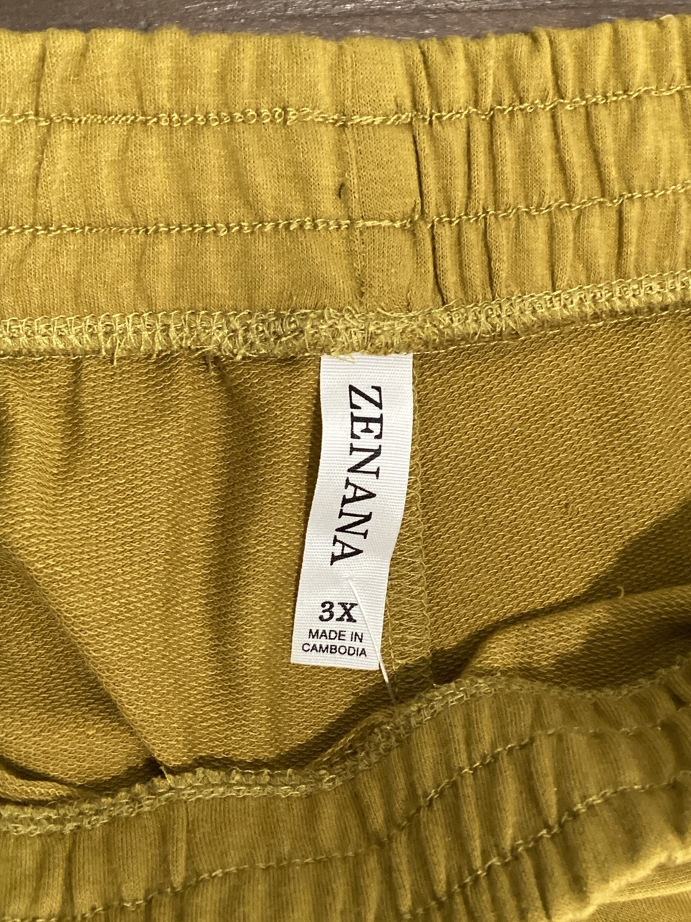 Zenana Outfitters Mustard Drawstring Knit Lounge Shorts - Picture 6 of 8